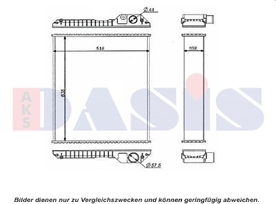 Aks Dasis Kühler, Motorkühlung [Hersteller-Nr. 440602N] von AKS DASIS