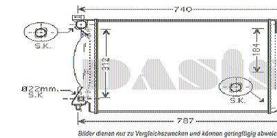 Aks Dasis Kühler, Motorkühlung [Hersteller-Nr. 480065N] für Audi von AKS DASIS