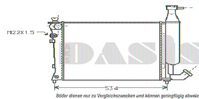 Aks Dasis Kühler, Motorkühlung [Hersteller-Nr. 060840N] für Citroën, Peugeot von AKS DASIS