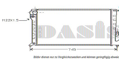 Aks Dasis Kühler, Motorkühlung [Hersteller-Nr. 061020N] für Citroën, Peugeot von AKS DASIS