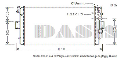 Aks Dasis Kühler, Motorkühlung [Hersteller-Nr. 400820N] für Iveco von AKS DASIS