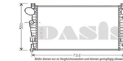 Aks Dasis Kühler, Motorkühlung [Hersteller-Nr. 135270N] für Mercedes-Benz von AKS DASIS