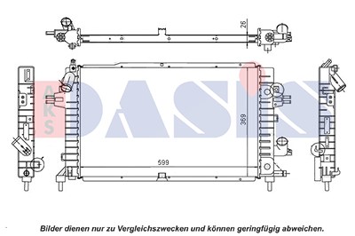 Aks Dasis Kühler, Motorkühlung [Hersteller-Nr. 150066N] für Opel von AKS DASIS