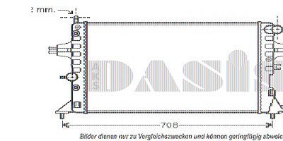 Aks Dasis Kühler, Motorkühlung [Hersteller-Nr. 151640N] für Opel von AKS DASIS