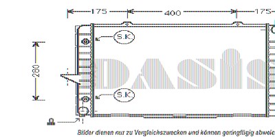 Aks Dasis Kühler, Motorkühlung [Hersteller-Nr. 220017N] für Volvo von AKS DASIS