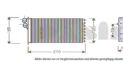 Aks Dasis Wärmetauscher, Innenraumheizung [Hersteller-Nr. 049005N] für Audi, Seat, Skoda, VW von AKS DASIS