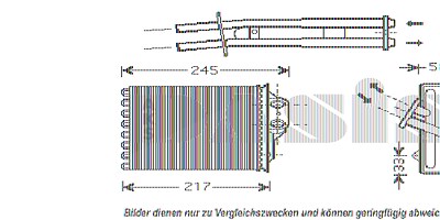 Aks Dasis Wärmetauscher, Innenraumheizung [Hersteller-Nr. 086003N] für Fiat, Ford von AKS DASIS