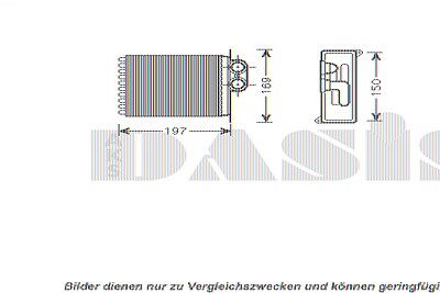 Aks Dasis Wärmetauscher, Innenraumheizung [Hersteller-Nr. 126007N] für Mercedes-Benz von AKS DASIS