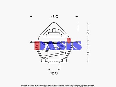 Aks Dasis Thermostat, Kühlmittel [Hersteller-Nr. 750383N] für Audi, Daewoo, Ford, Opel, VW von AKS DASIS