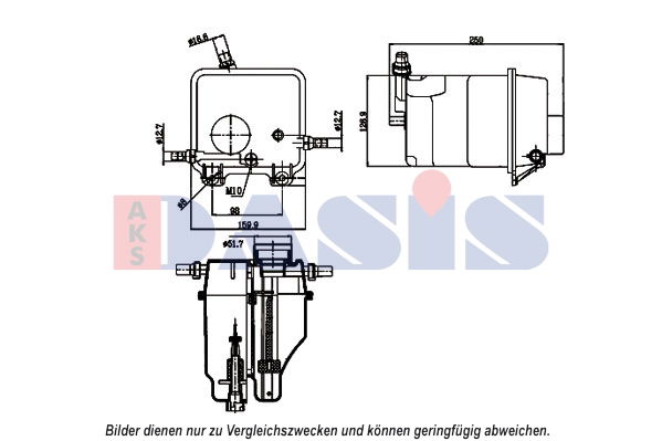 Ausgleichsbehälter, Kühlmittel AKS Dasis 053014N von AKS Dasis