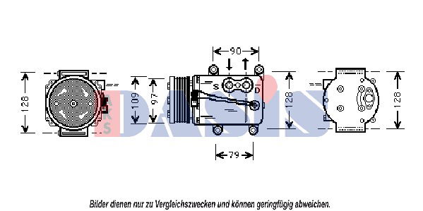 Kompressor, Klimaanlage AKS Dasis 850000N von AKS Dasis