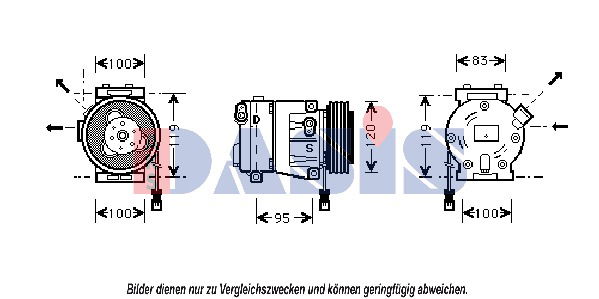 Kompressor, Klimaanlage AKS Dasis 850009N von AKS Dasis