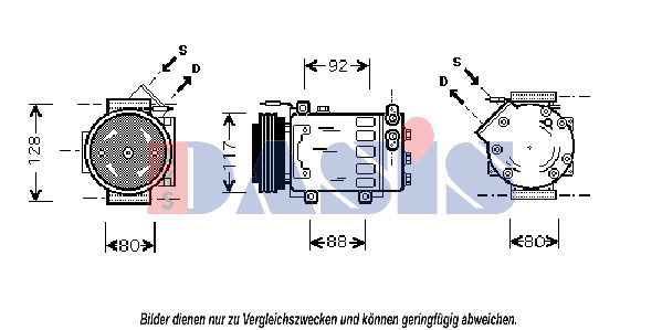 Kompressor, Klimaanlage AKS Dasis 850110N von AKS Dasis