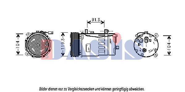 Kompressor, Klimaanlage AKS Dasis 850200N von AKS Dasis