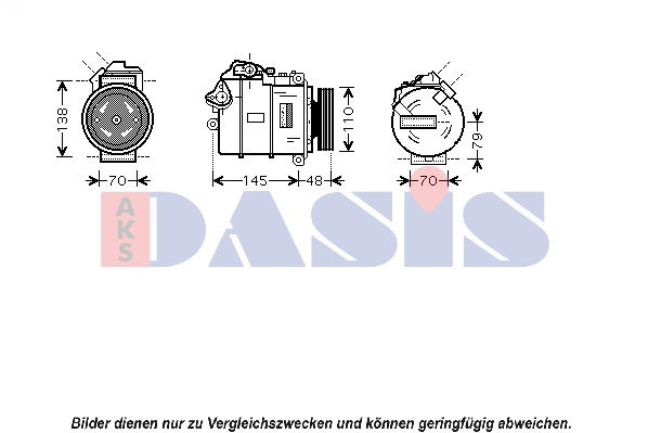 Kompressor, Klimaanlage AKS Dasis 850358N von AKS Dasis