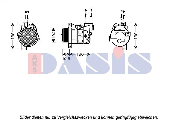 Kompressor, Klimaanlage AKS Dasis 850363N von AKS Dasis