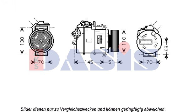 Kompressor, Klimaanlage AKS Dasis 850364N von AKS Dasis