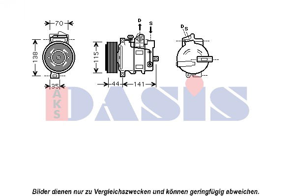 Kompressor, Klimaanlage AKS Dasis 850379N von AKS Dasis