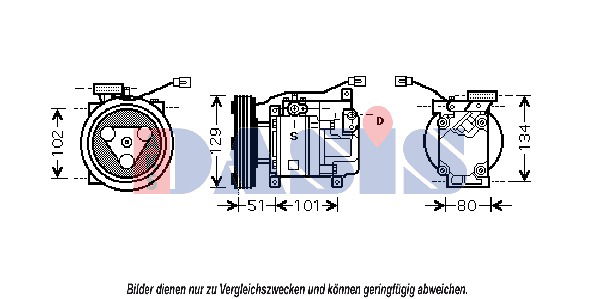 Kompressor, Klimaanlage AKS Dasis 850382N von AKS Dasis