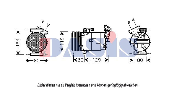 Kompressor, Klimaanlage AKS Dasis 850396N von AKS Dasis