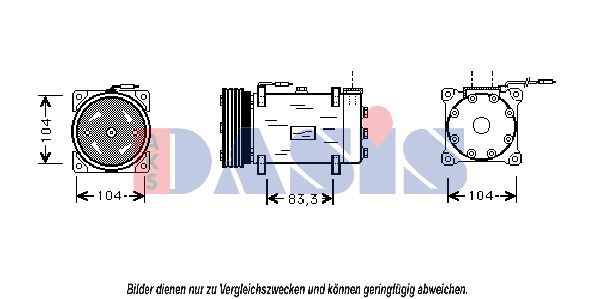 Kompressor, Klimaanlage AKS Dasis 850486N von AKS Dasis