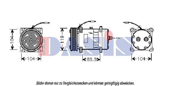 Kompressor, Klimaanlage AKS Dasis 850488N von AKS Dasis