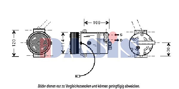 Kompressor, Klimaanlage AKS Dasis 850517N von AKS Dasis