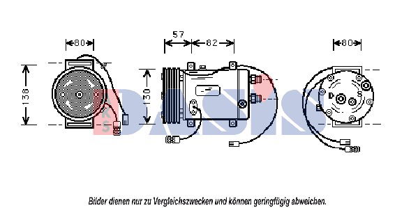 Kompressor, Klimaanlage AKS Dasis 850555N von AKS Dasis