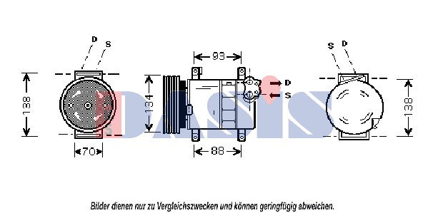 Kompressor, Klimaanlage AKS Dasis 850574N von AKS Dasis