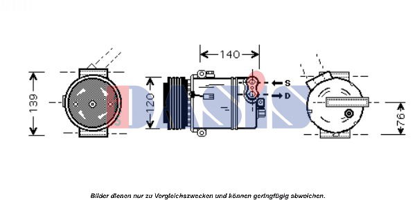 Kompressor, Klimaanlage AKS Dasis 850674N von AKS Dasis