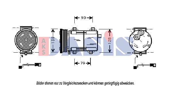 Kompressor, Klimaanlage AKS Dasis 850680N von AKS Dasis