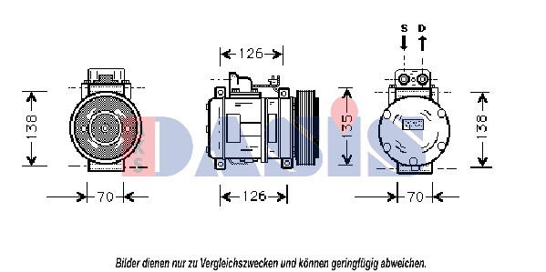 Kompressor, Klimaanlage AKS Dasis 850709N von AKS Dasis