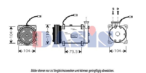 Kompressor, Klimaanlage AKS Dasis 850730N von AKS Dasis