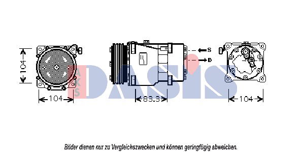 Kompressor, Klimaanlage AKS Dasis 850731N von AKS Dasis