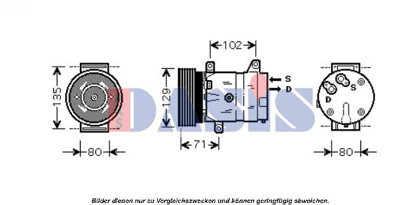 Kompressor, Klimaanlage AKS Dasis 850755N von AKS Dasis