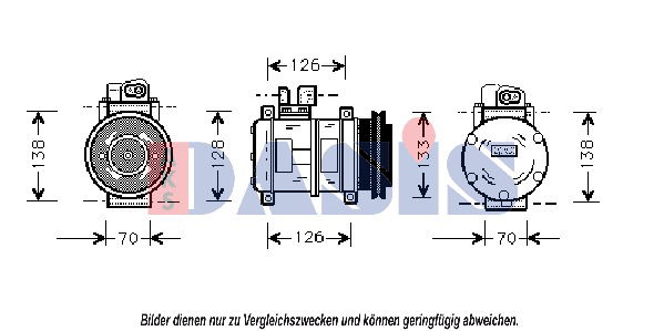 Kompressor, Klimaanlage AKS Dasis 850766N von AKS Dasis