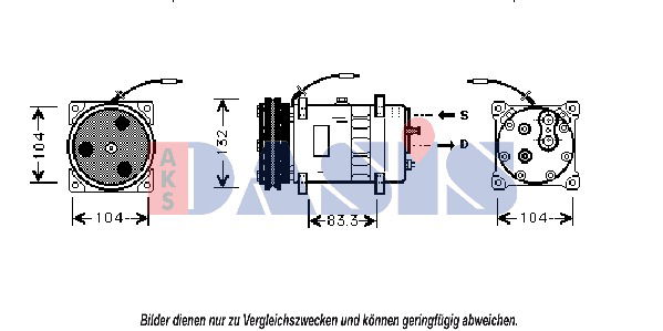 Kompressor, Klimaanlage AKS Dasis 850811N von AKS Dasis