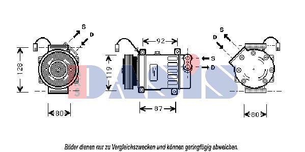 Kompressor, Klimaanlage AKS Dasis 850849N von AKS Dasis