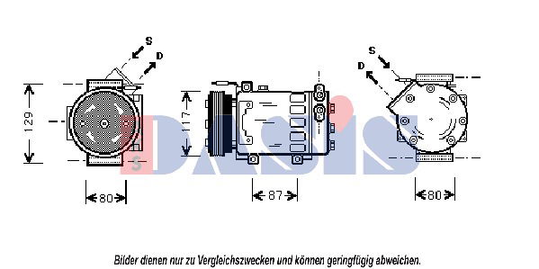 Kompressor, Klimaanlage AKS Dasis 850904N von AKS Dasis