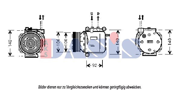 Kompressor, Klimaanlage AKS Dasis 850910N von AKS Dasis