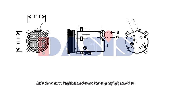 Kompressor, Klimaanlage AKS Dasis 850950N von AKS Dasis