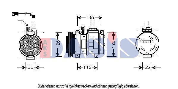 Kompressor, Klimaanlage AKS Dasis 851010N von AKS Dasis