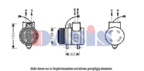 Kompressor, Klimaanlage AKS Dasis 851011N von AKS Dasis