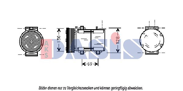 Kompressor, Klimaanlage AKS Dasis 851016N von AKS Dasis