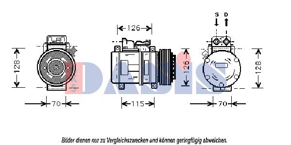 Kompressor, Klimaanlage AKS Dasis 851033N von AKS Dasis