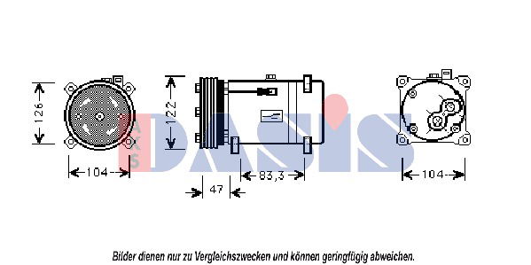 Kompressor, Klimaanlage AKS Dasis 851035N von AKS Dasis