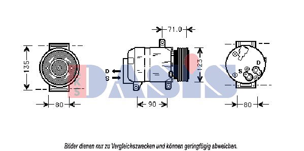 Kompressor, Klimaanlage AKS Dasis 851038N von AKS Dasis