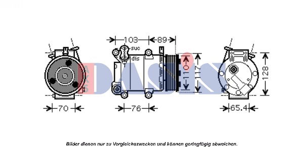 Kompressor, Klimaanlage AKS Dasis 851057N von AKS Dasis