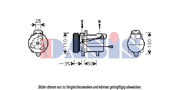 Kompressor, Klimaanlage AKS Dasis 851063N von AKS Dasis