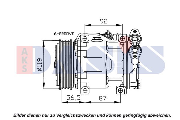 Kompressor, Klimaanlage AKS Dasis 851068N von AKS Dasis